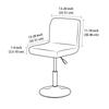 1 PC Jacquard Bar Chair Cover Short Back Bar Stool Seat Slipcovers Hotel Banquet Dining Small Size Chair Case Solid Color