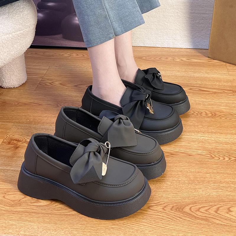 2025 New British Style Small Leather Shoes Women's Spring and Autumn Versatile Jk Uniform Nurse Platform Mary Jane Single Shoes