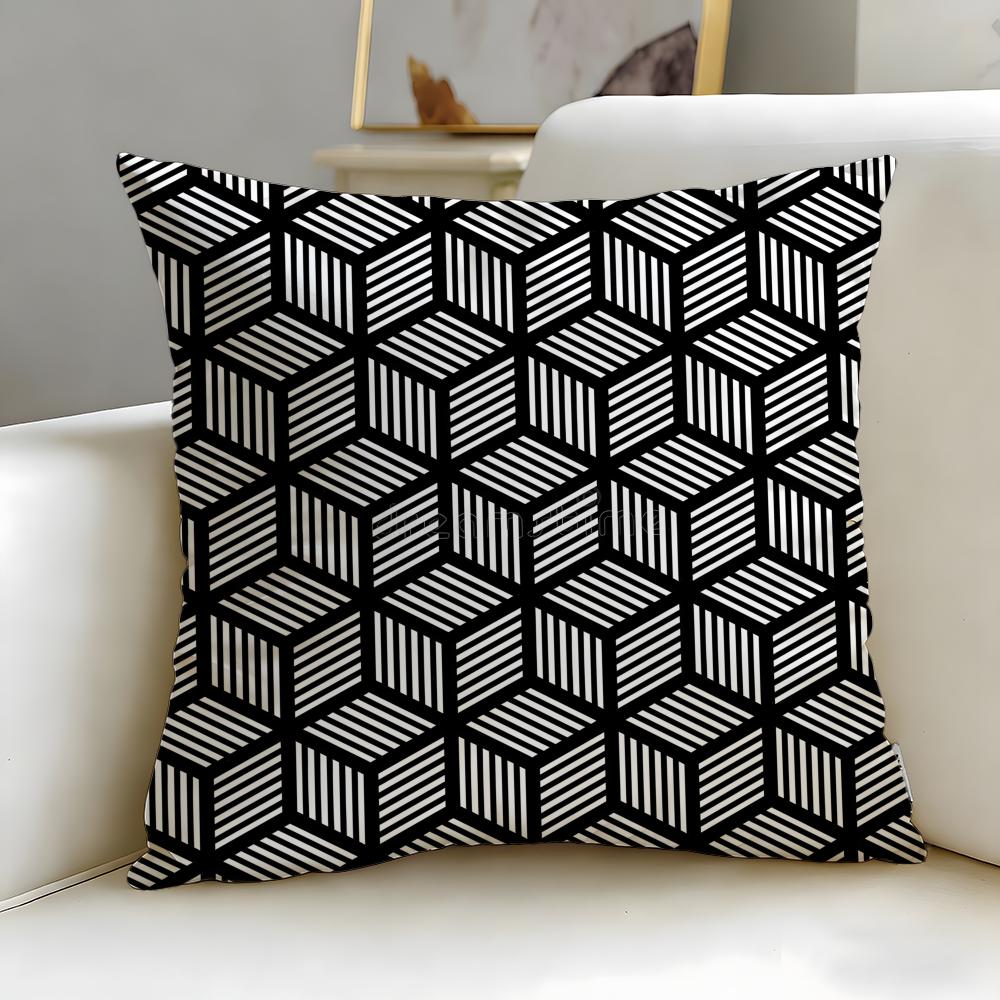 

Creative Print Cushion Cover Soft EasyWash Pillow Case Versatile for Couch Bed Travel and Office 30X30cm