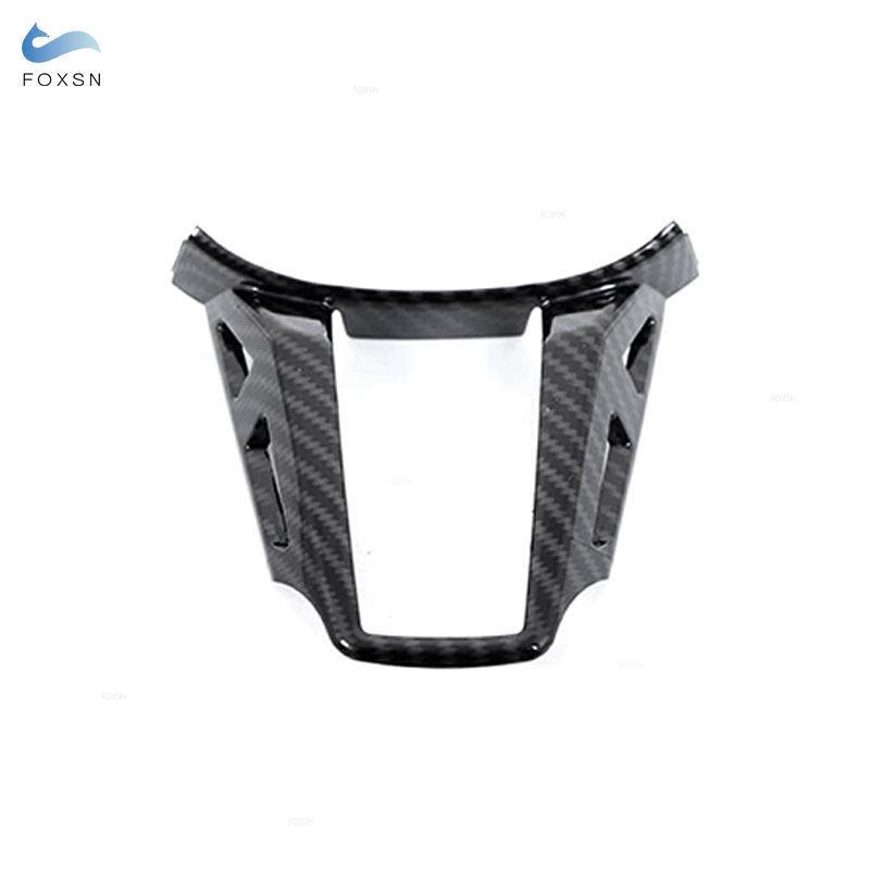 ABS Car Styling Interior Steering Wheel Lower Panel Cover Trim For BMW 5 Series G60 2024 2025 Carbon Fiber Texture