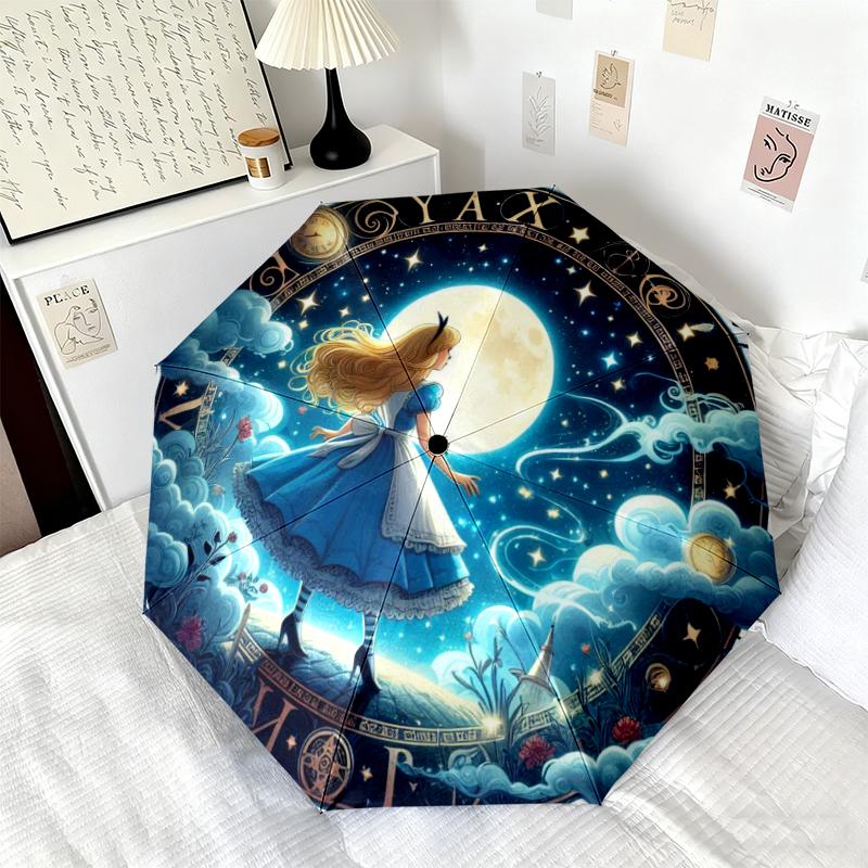 Rabbit Pocket Watch Folding Umbrella 8 Paraphenoid Bones Portable Sun Umbrella Gift Umbrella
