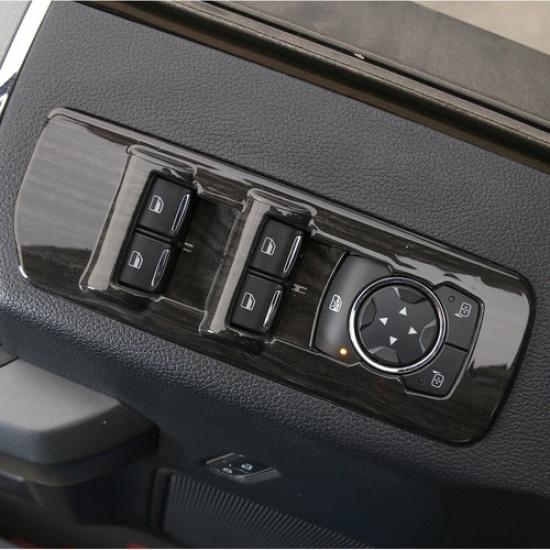 Car Window Lift Switch Button Panel Decor Cover Trim Bezels For Ford F150 15-20