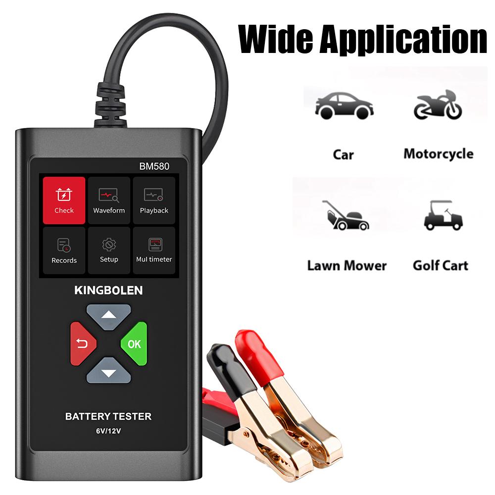 Diagnostic Tools For Wet/GEL/Lead-acid Battery CCA Circut Analyzer Car Battery Tester Digital Updated Support BM580 12V 6V