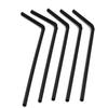 Disposable Black Elbow Material Straws Juice Drink Milk Tea Straws