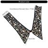 Women Pointed Faux Collar With Crystal Studded Multiuse Wardrobe Outfit Upgrade Decorative Collar For Casual Formal