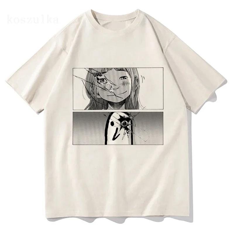 Summer men's anime-related Oyasumi- Punpun cartoon character pattern printed T-shirt, high-quality pure cotton streetwear