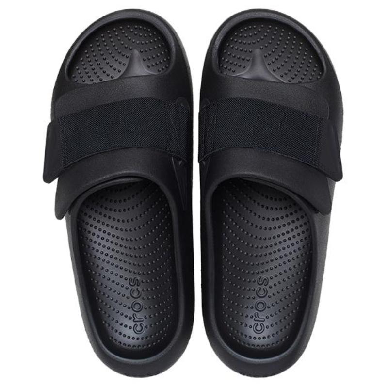 Crocs Rubber Sole Non-slip Slides Unisex Mellow Luxe Slide 'Black'