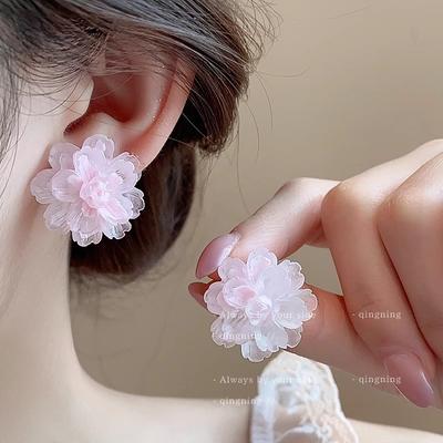 Peony-shaped Earrings - A Unique and Stylish Design for Women, Featuring A Sweet and Ethereal Charm.