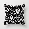 Geometric Cushion Cover Throw Pillow Case Dotted Grid Triangular Art White Black