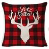 Pillow Cushion Cover Linen Santa Claus Pillow Cover Linen Material