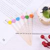 100pc12cm Heart Bamboo Pick Buffet Cupcake Fruit Fork Party Dessert Salad Stick Cocktail Skewer for Wedding Decor