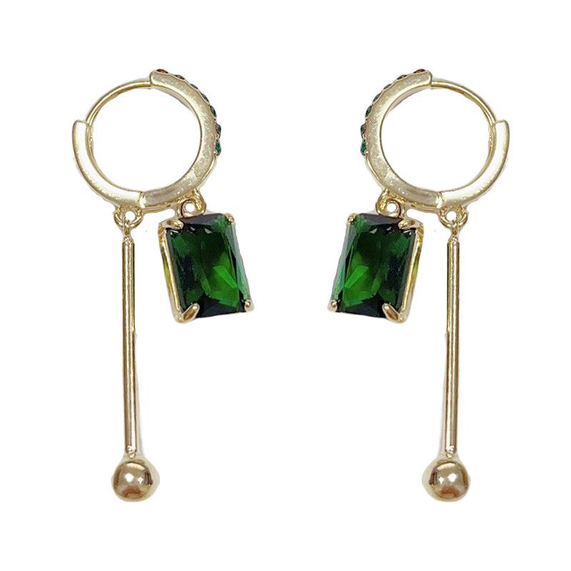 

Emerald Cut Tassel Earrings - Chic & Elegant French Style