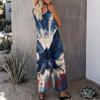Women Spaghetti Strap Jumpsuit Rainbow Heart Star Print Wide Leg Pants With Pockets