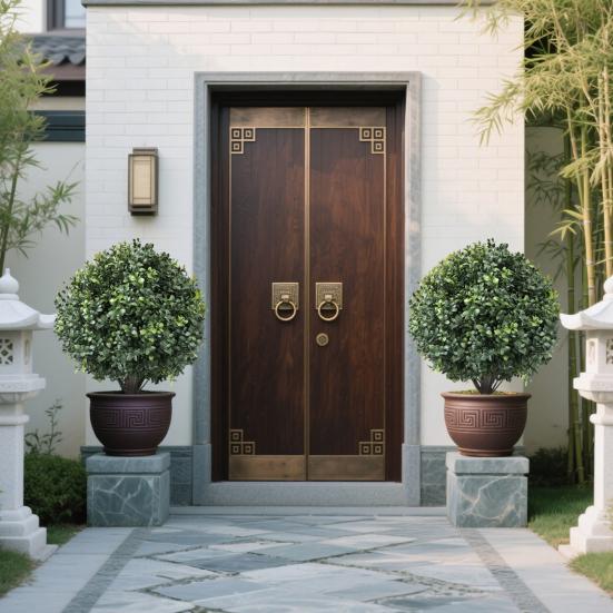 Artificial Topiary Ball Boxwood/Pine with Ground Spike Tree/Rose/Lavender Shrub 24 Inch Faux Fake Bushes Trees