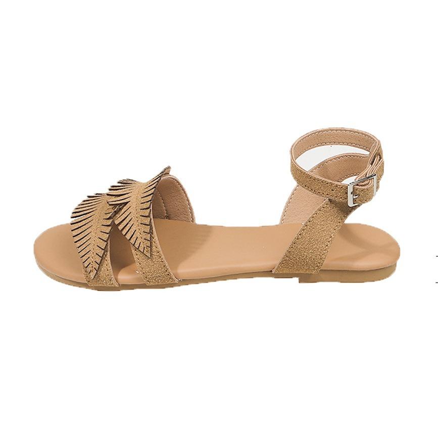 Women s Summer Flat Beach Sandals Open Toe Retro Lightweight Sandals 35 верблюд