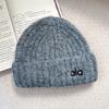 Autumn and winter thickened warm ear protection versatile big head circumference knitted cold hat girl