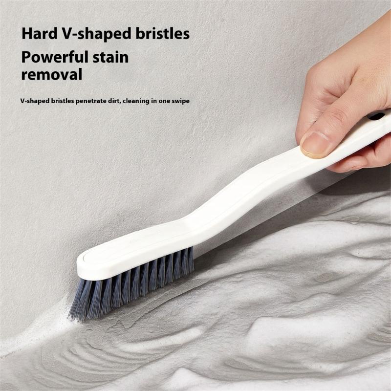 2PCS MultiFunctional Bathroom Floor Brush For Tight Corners Gaps Stubborn Dirt Removal With NonSlip Ergonomic Handle