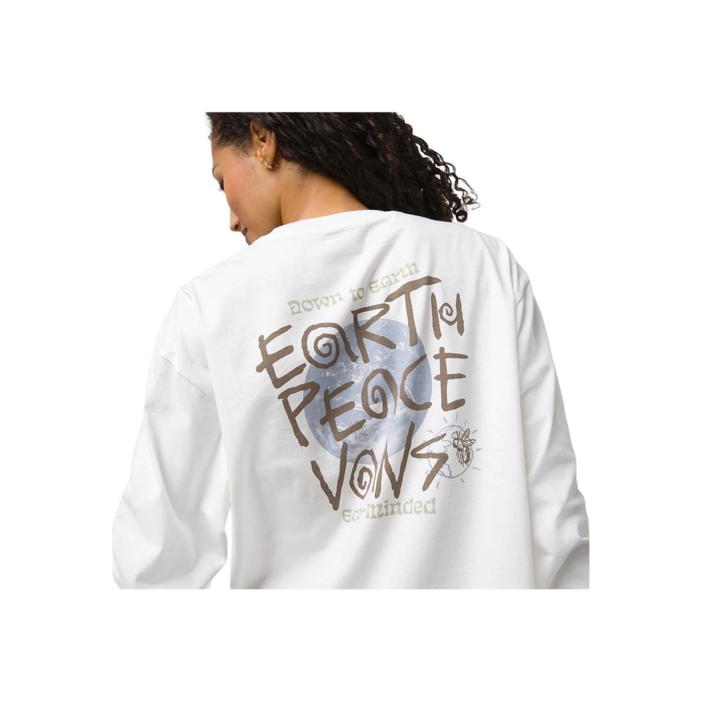 Vans Earth Peace Solid Color Letter Print Short Sleeve Drop Shoulder T-Shirt Women T-Shirts VN00036VFS8