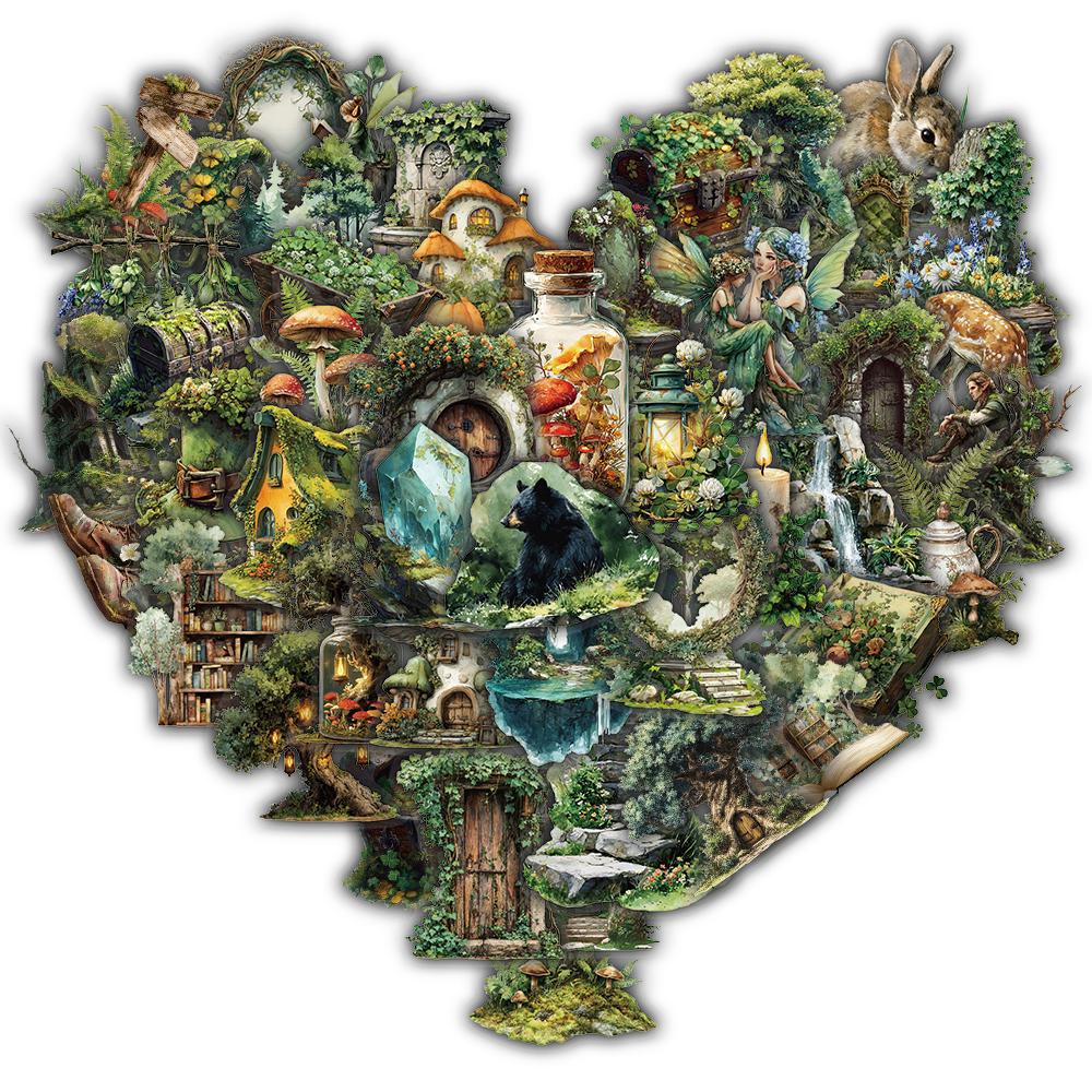 

50/100PCS Forest Themed Green Stickers Decoration Notebook Laptop Luggage Art Coffee Phone Bicycle Cute Graffiti Case Sticker