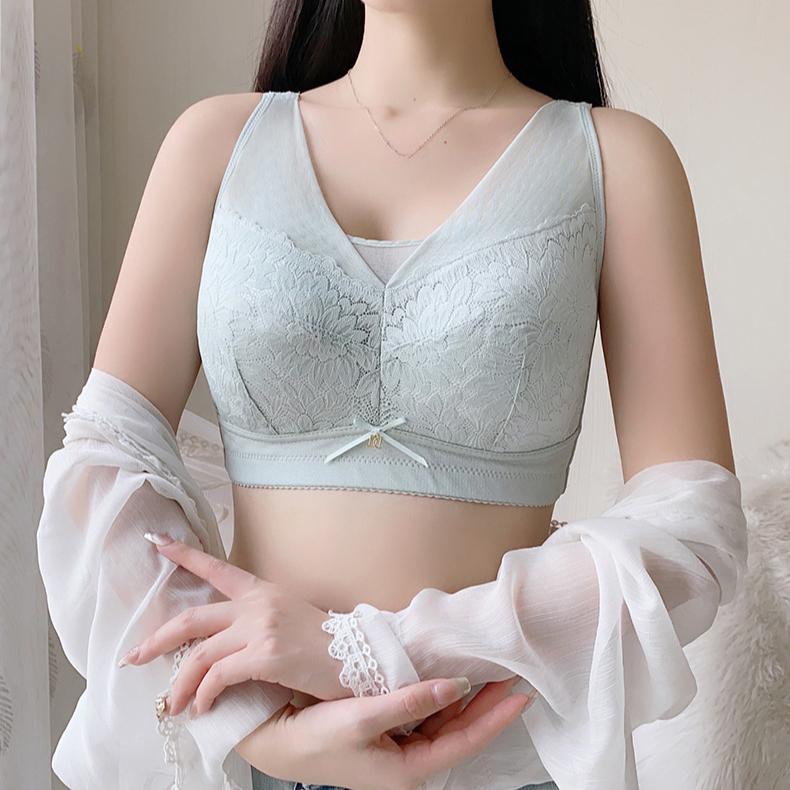 

Бюстгальтер из нержавеющей стали Женская коллекция Аксессуар Бюстгальтер против обвисания Регулируемый бюстгальтер Большого размера Тонкий бюстгальтер 46/105D зелёный