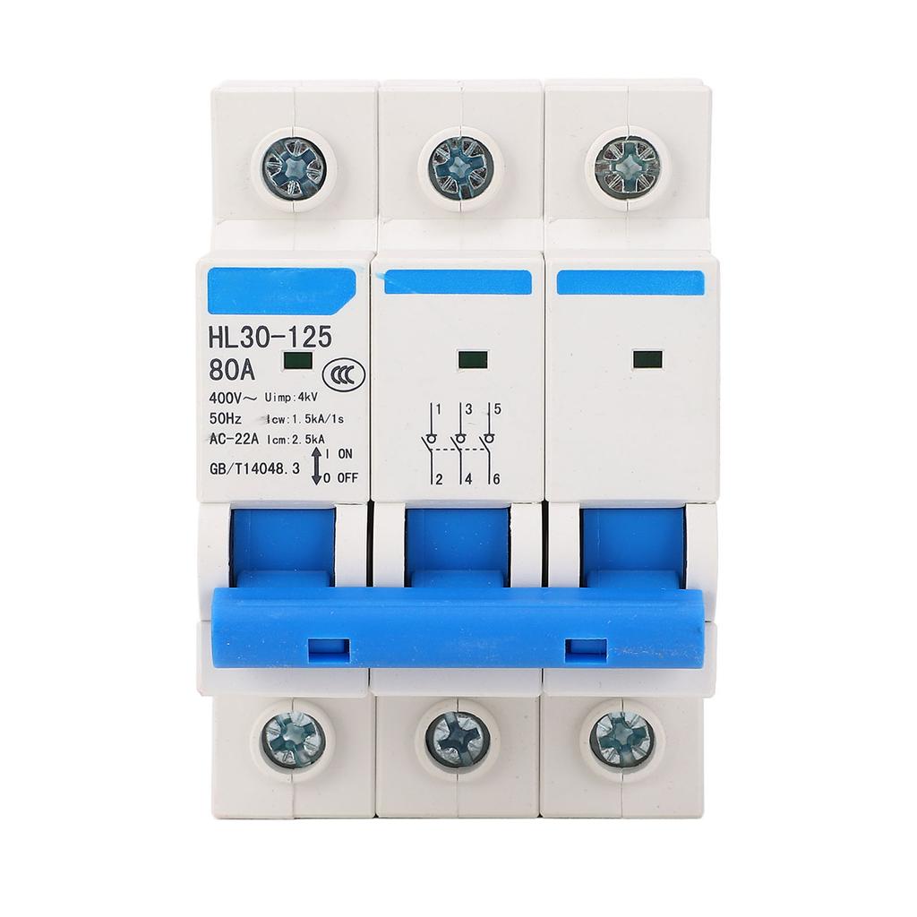 Disconnecting Switch Miniature Circuit Breaker PC Flame Retardant 3 Poles DIN Rail Mount Circuit Bre