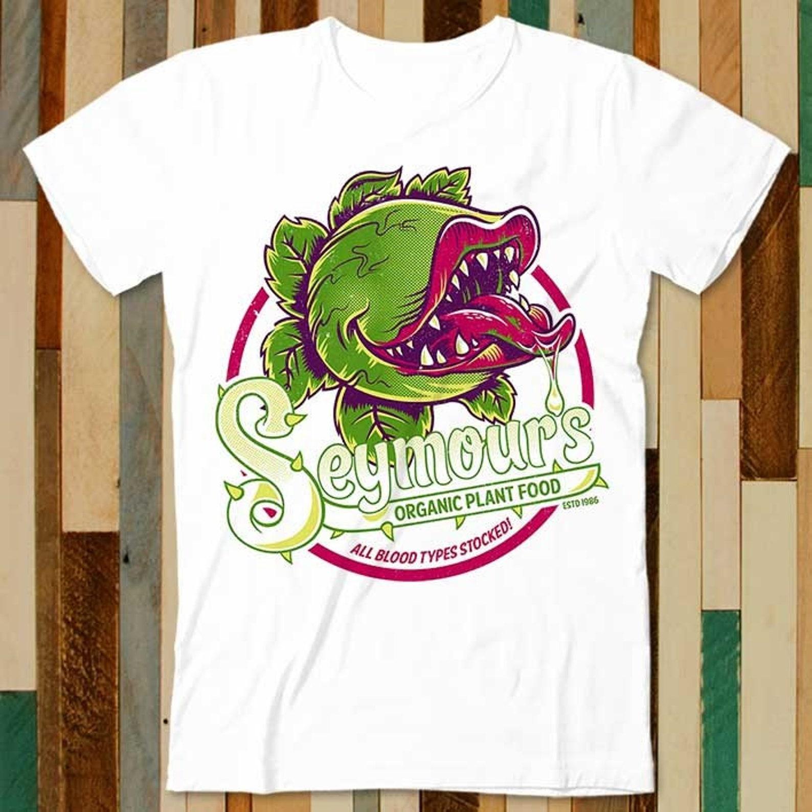 Seymours Organic Plant Food Little Shop Of Horrors 80s Cult Film T Shirt Adult Unisex Men Women Retro Tee Vintage Top A4959 4XL