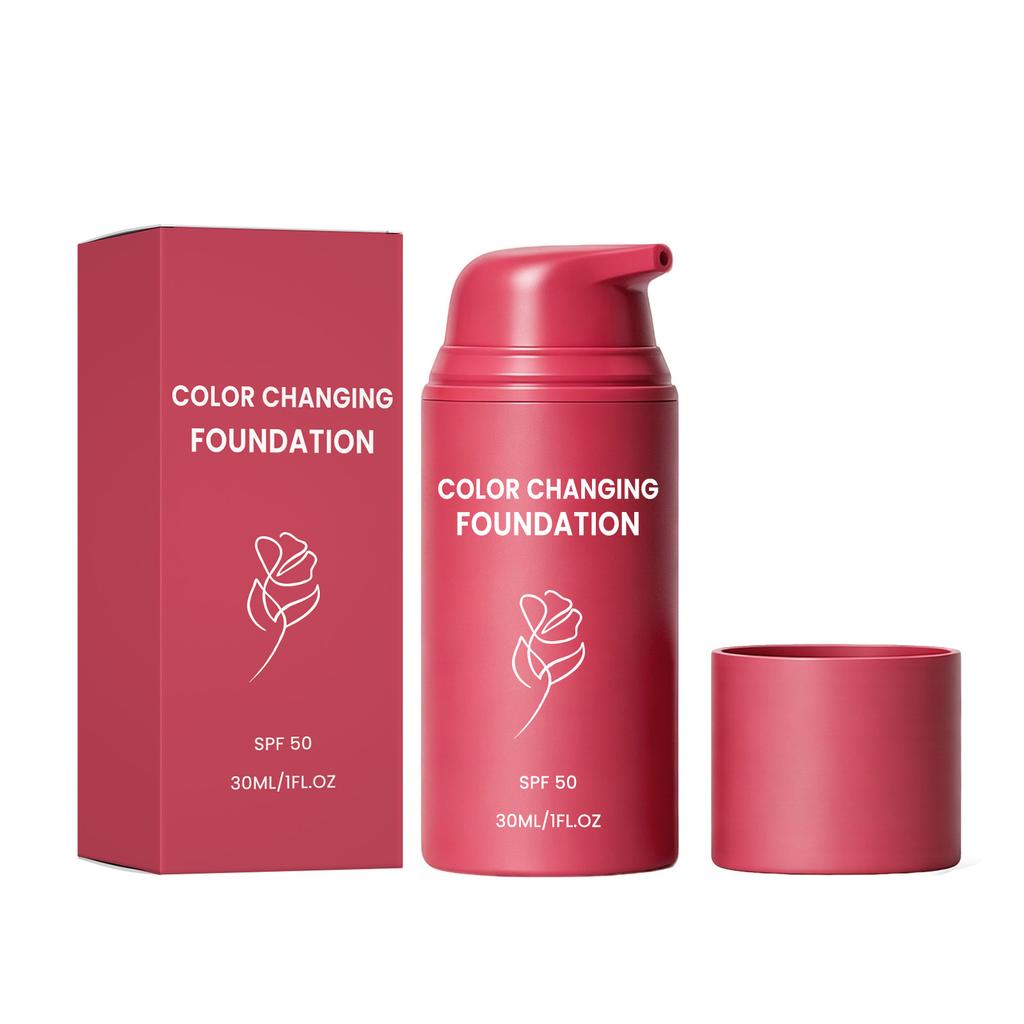 Thermo-changing Foundation, Natural Color, Lightweight and Breathable, Does Not Cake