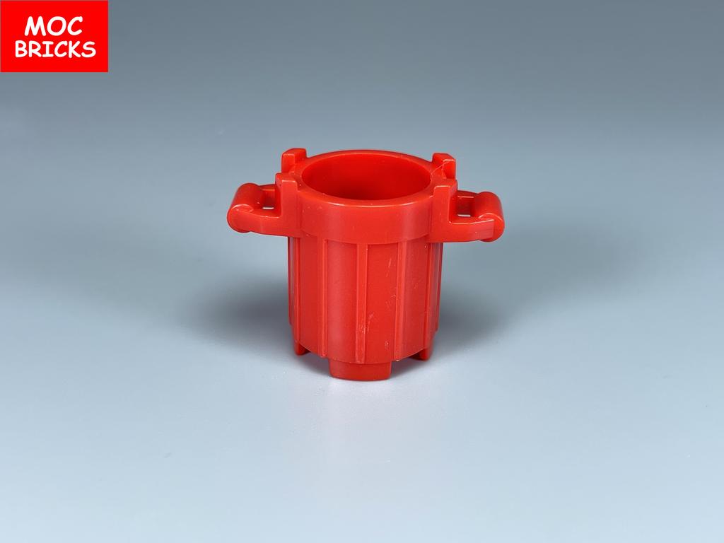 10pcs/lot MOC Bricks DIY Container Trash Can with 4 Cover Holders fit with 92926 Building Blocks figure Assembled Toy kids gifts