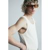 H M sliM Fit Ribbed Sleeveless Top wHite