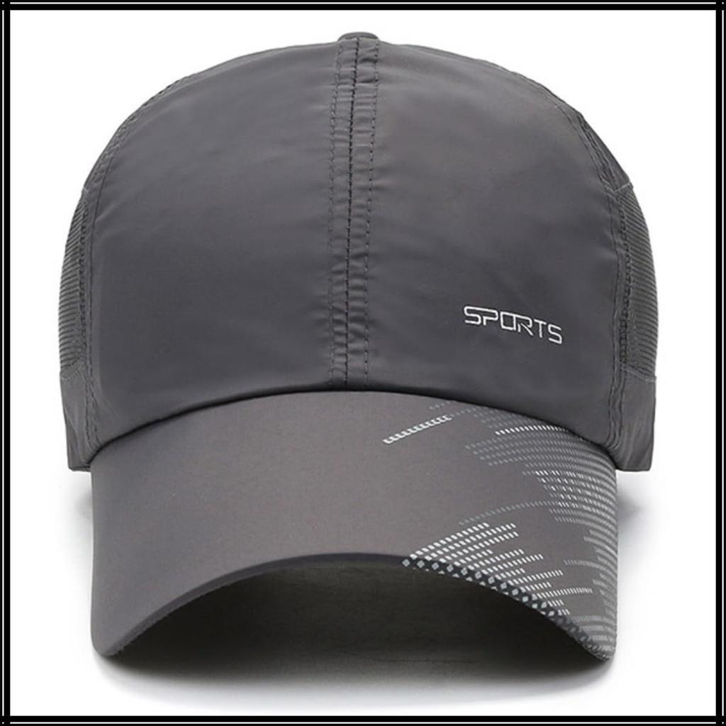 White Fang UV CZA072 Cap, Breathable, Protection, Outdoor, Running, Sports, Hat, Men's, Women's, (Black)