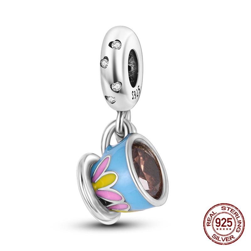 Fit Originalbracelet Coffee Collection Beaded Candy Coffee Pendant Charm Diy Jewelry Making Women Giftcopper