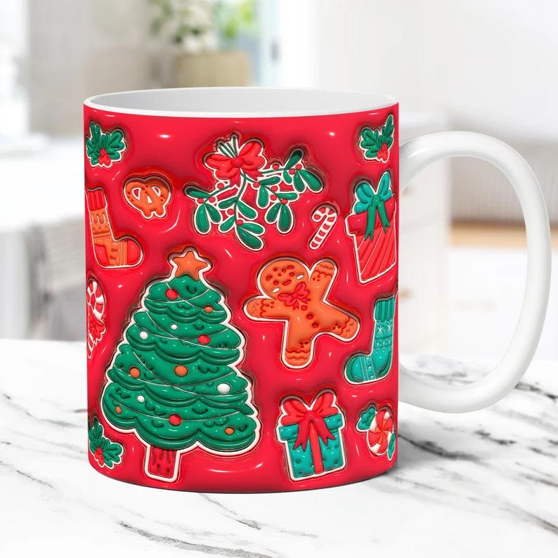 3D Christmas Gift Christmas Tree Ceramic Coffee Mug Tea Mug New Mug