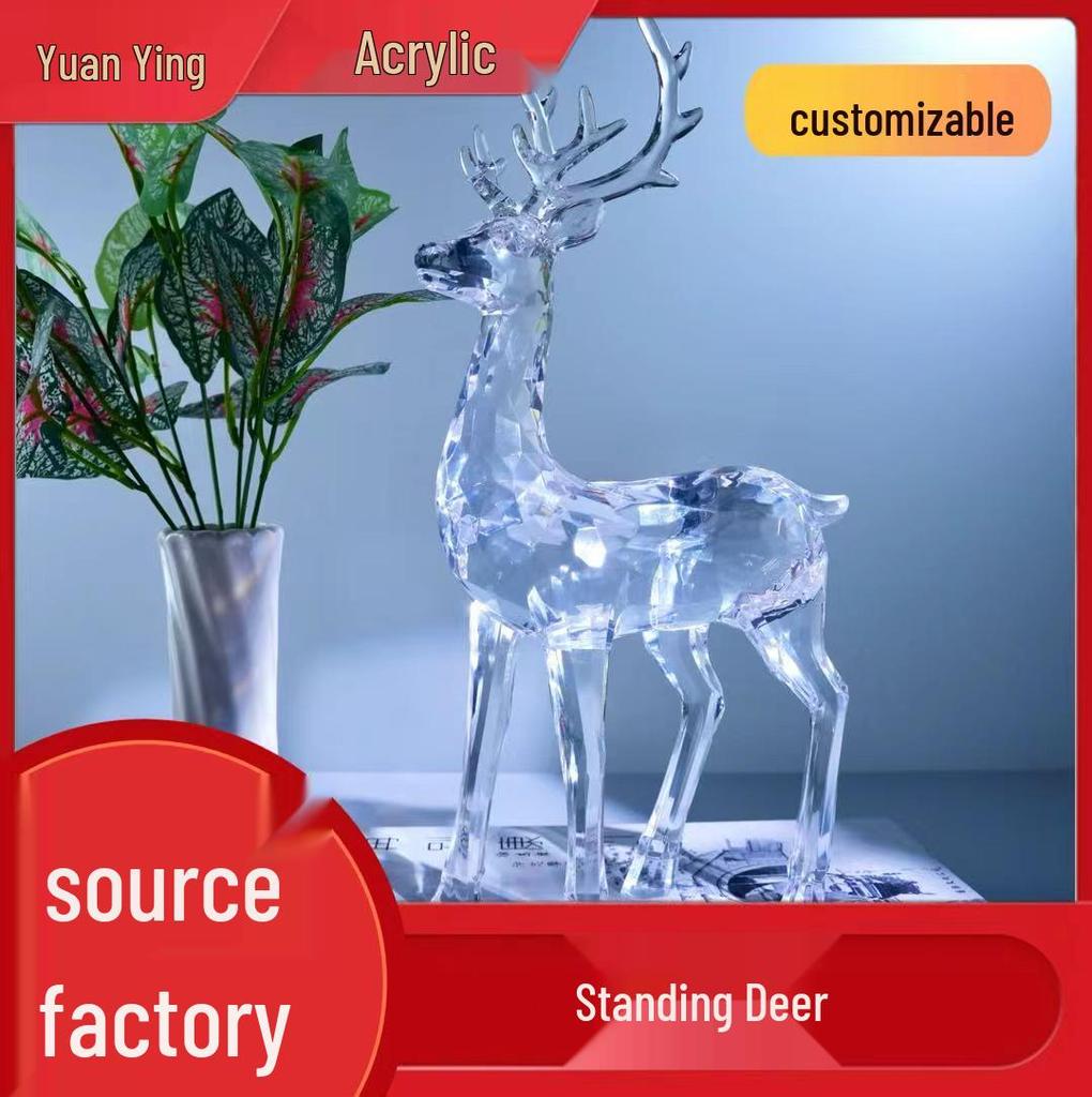 Nordic Transparent Crystal Reindeer Ornament - Christmas Decoration Handicraft