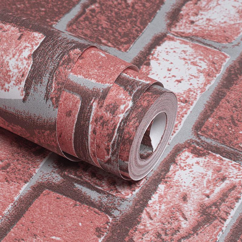 Imitation Brick Grain Wallpaper Non Woven Wallpaper Living Room Bedroom TV Background Clothes Shop Retro Brick Stone Wallpaper