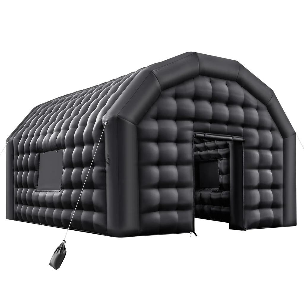 VEVOR Inflatable Nightclub, 5 x 4 x 3.8 m Inflatable Party Tent with 680W Blower & Sandbag, Ventilated Blow up Night Club with 2 Windows