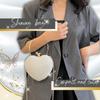 ALVEIN Party Bag, Heart-Shaped Clutch Bag with Clasp Closure, 3-Way Mini Bag for Women, Formal Handbag, Shoulder Bag, Chain Bag, WeddingReception Bag