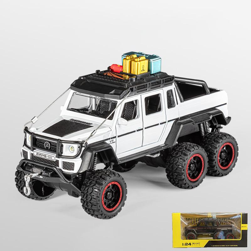 1:24 Mercedes G63 6x6 Adventure Edition Позашляховик для бездоріжжя Металева лита модель автомобіля Орнаменти для симуляції в приміщенні Подарунки на день народження Другу