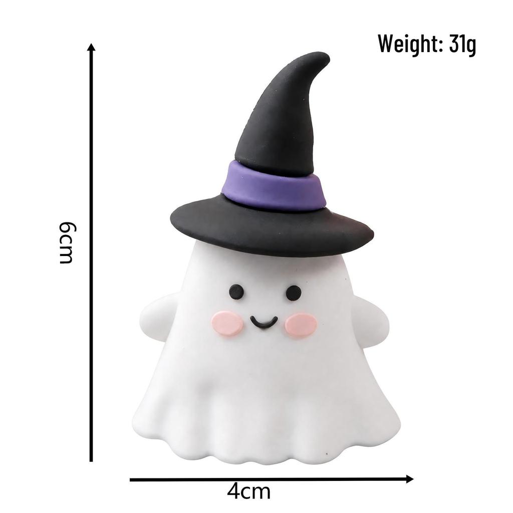 Halloween Miniature Decor: Pumpkin, Ghost & Spider Set