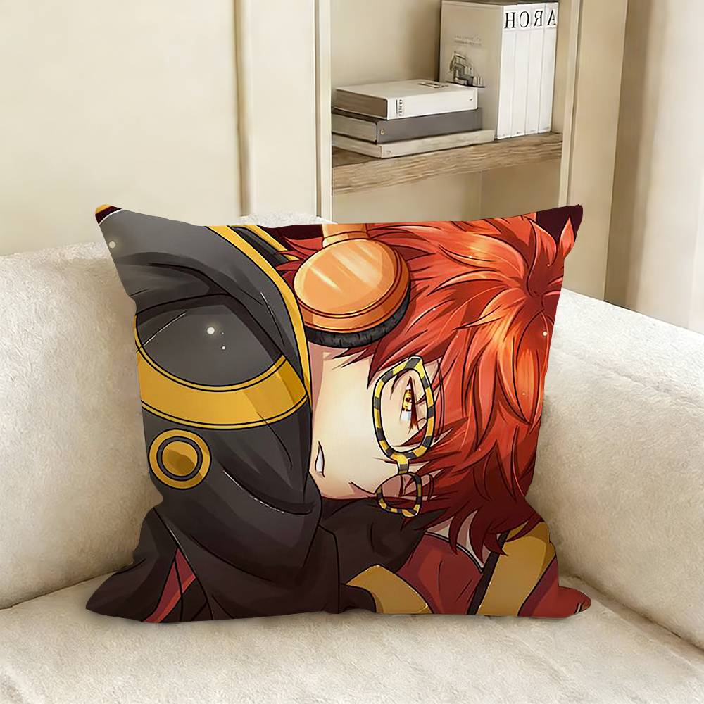 Anime MMystic MMessenger Game Various Sizes Square Pillow Case For Car Home Bedchamber Decor