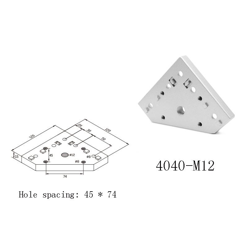 Aluminum Profile Triangular End Face Connecting Plate  30 4040 Profile Anchor Connector  Industrial Aluminum Profile Accessories