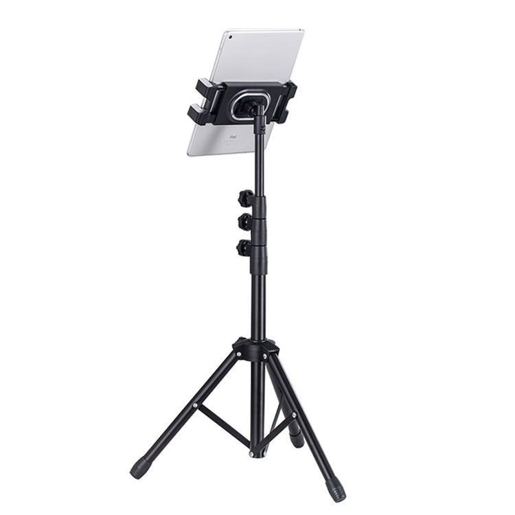 Floor Tripod Stand Tablet Phone Holder Height Adjustable Universal for 4.7-12.9 Inches