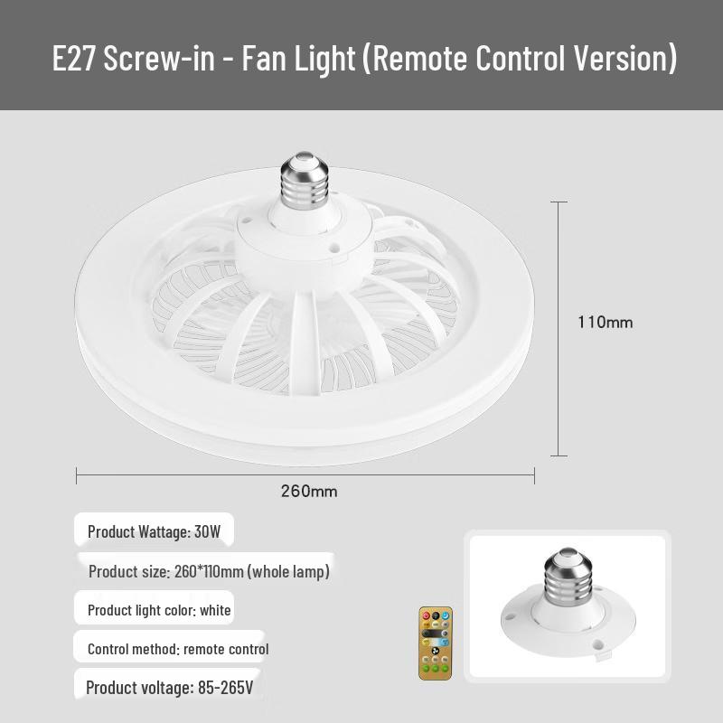 Pailide E27 LED Ceiling Fan Light