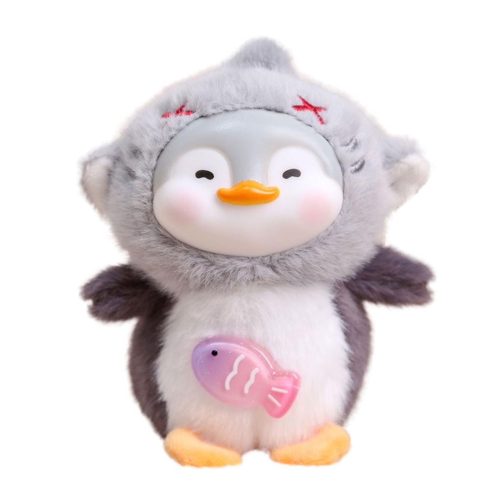 Cute Plush Toy Keychain Vinyl Penguin Pendant Creative Animal Stuffed Doll Cartoon Backpack Birthday Gifts