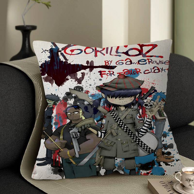 Nordic Pop Gorillaz Cushion Cover Decorative Pillow Sofa Home Decor case pillow cases