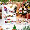 Festive Home Decor Snowman Advent Calendar, 24Pcs Acrylic 2D Hanging Ornament Set Christmas Scene Decoration with Bouquet Flowers, Tree Decor, Holiday