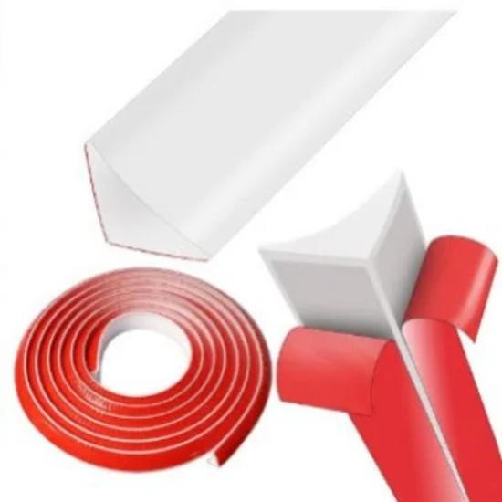 1PC 1/2/3meters Durable Silicone Quarter Round Molding Trim Flexible Caulk Strip Peel and Stick Door Bottom Seal Strip Floor Edg