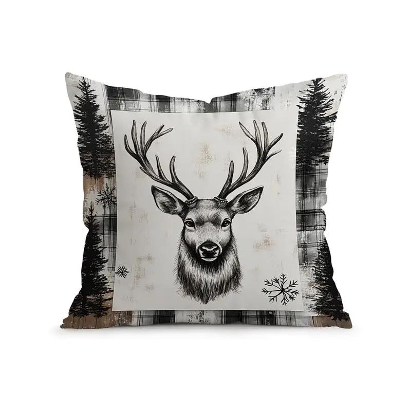 Decorazioni per la Casa Teste di Cervo & Fantasia Foresta Copricuscini Fantasia Copricuscino Adatto per Divano Camera da Letto Auto