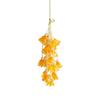 Floral Charm Strap Keychain for Bags and Phones, Valley Flower Hanging Style with Translucent Flower Drops and Bead Details