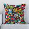 Car Living Room Sofa Cushion Cover Graffiti Art Decoration Cushion Cover Luxury Home Decoration Pillow Cover
