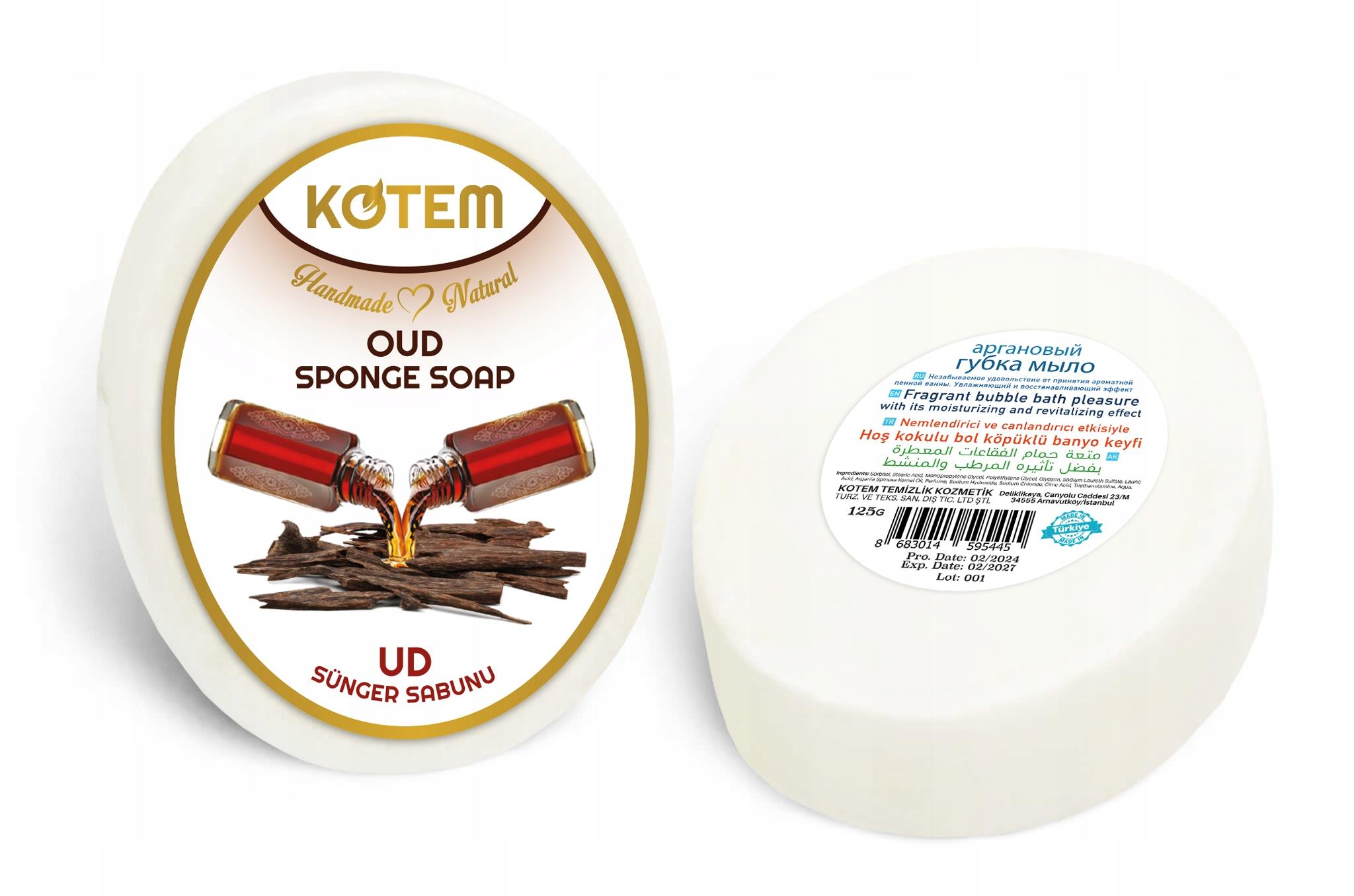 Kotem - Naturseife mit Oud-Schwamm 125g